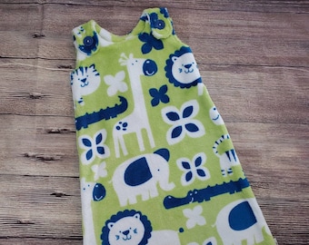 Baby Sleep Sack -  Sleep Sack Baby - Baby Shower Gift - Sleep Sack with Buttons - Sleep Sack Animals - Green Sleep Sack - Wearable Blanket