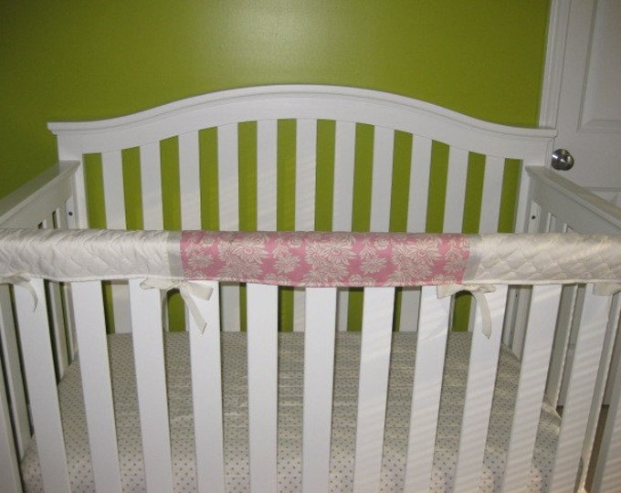 Crib Teething Guard 1pc Cream and Pink Daisies Reduced Etsy