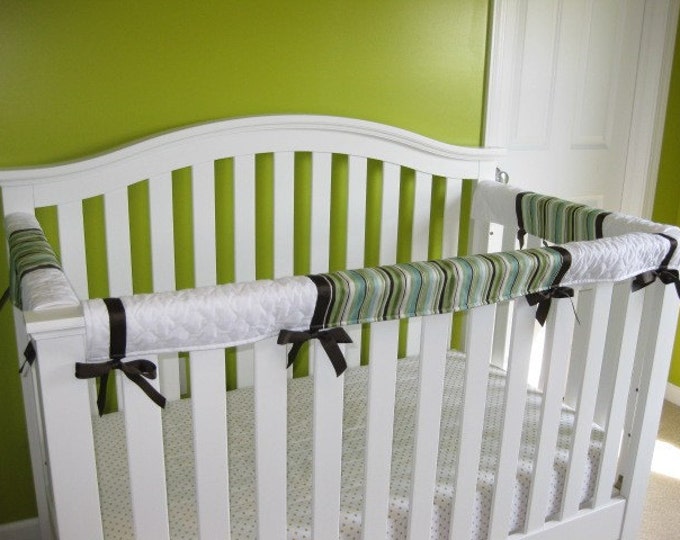Crib Teething Guards for Convertible Cribs 3pc Green Blue Etsy