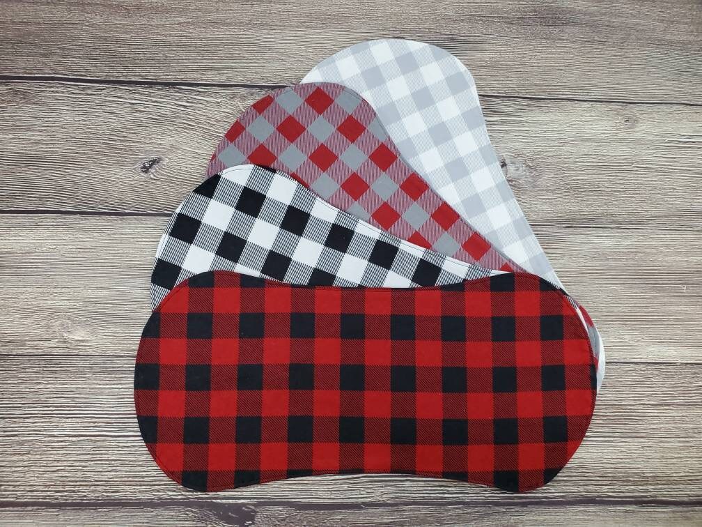 Burp Cloths Boy Set / Free Shipping / Set of 4 Black/red Etsy