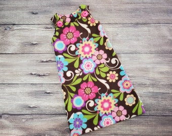 Handmade Floral Fleece Sleep Sack, Baby Girl, Baby Shower Gift, Infant Sleep Sack, Wearable Blanket, Sleeping Bag, Nursery Essential