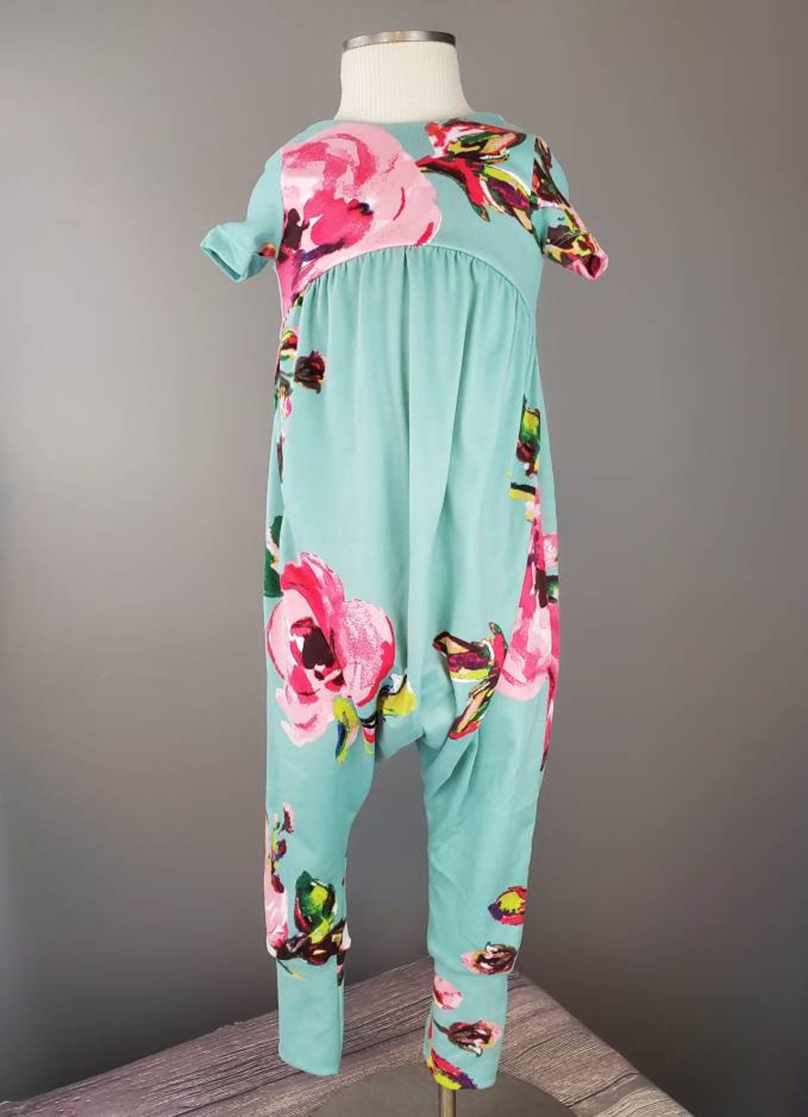 Toddler Romper Floral Romper Infant Romper Short Sleeve Etsy