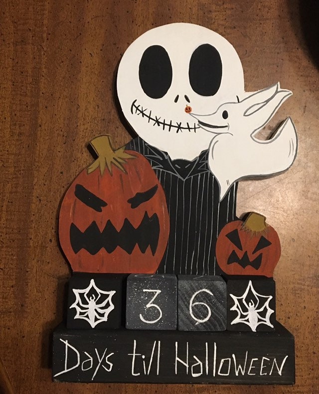 Halloween Countdown Calendar Jack Skellington Etsy