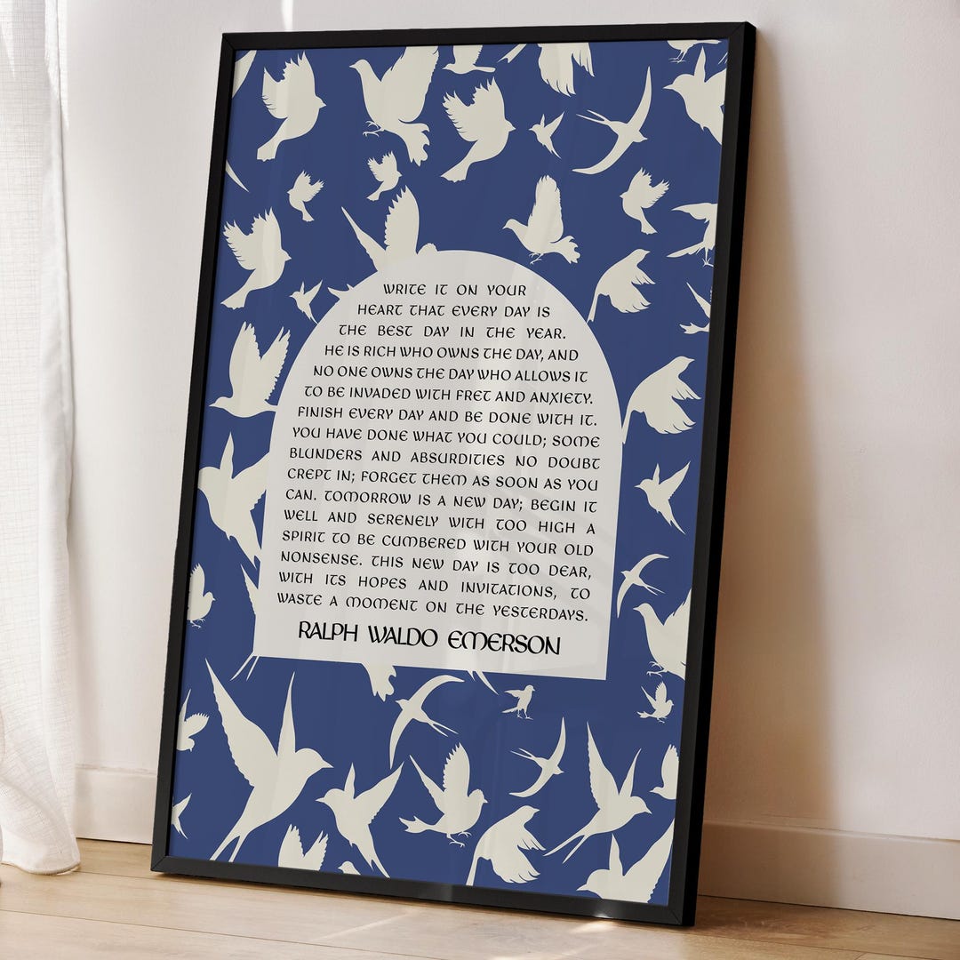 Ralph Waldo Emerson Quote, Farmhouse Sign Quote, Write It on Your Heart ...
