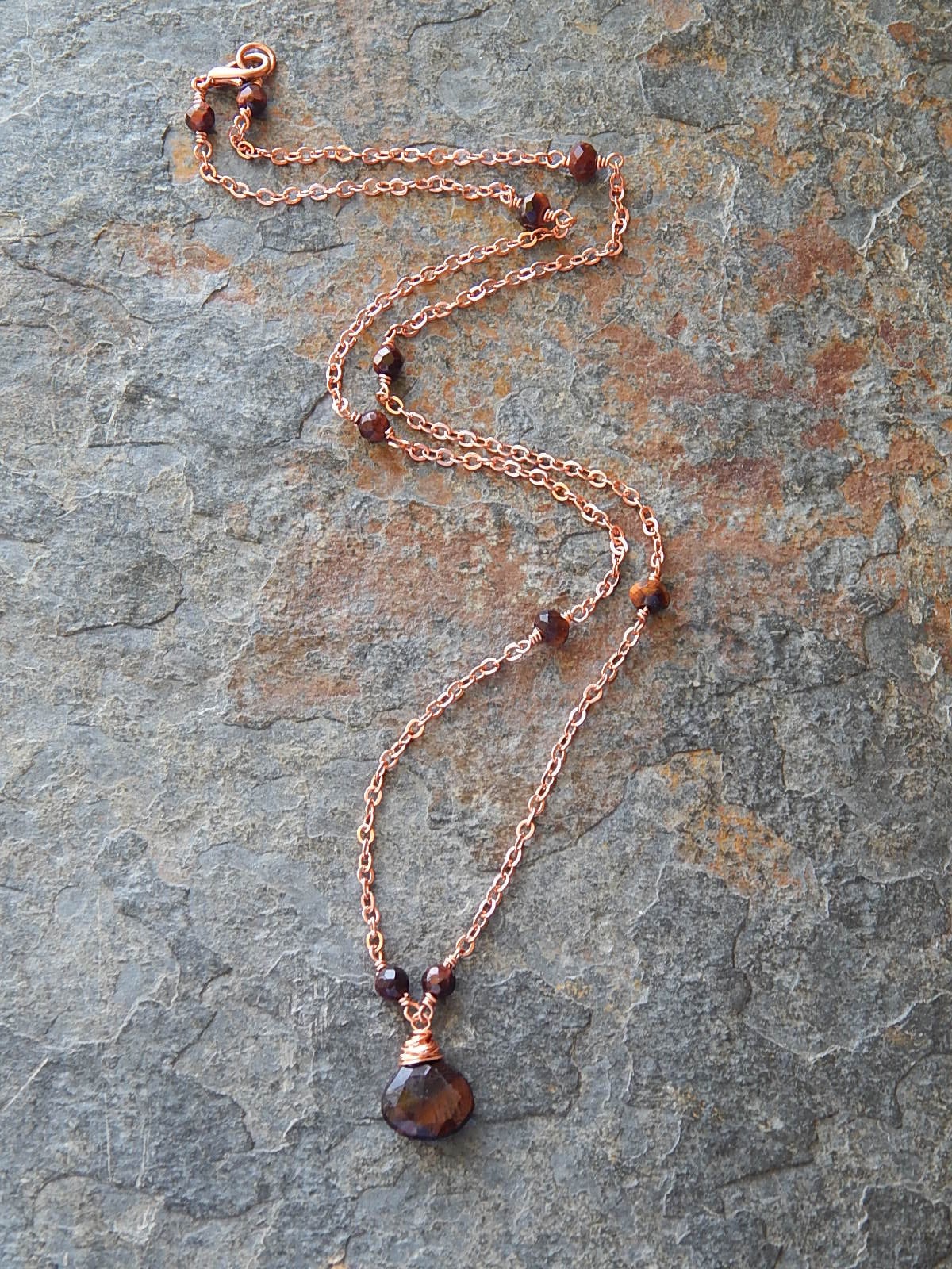 Tigers Eye Necklace Wire Wrapped Tigers Eye Pendant Solar Plexus Chakra Necklace Metaphysical Crystal Necklace Boho Hippie Gifts