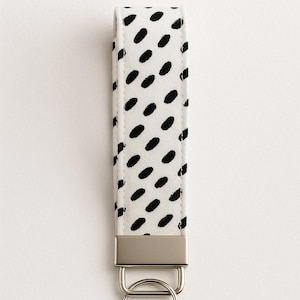 Handmade Key Fob Wristlet | Teacher Gift | Car Key Fob | Fabric Keychain Wristlet | Car Key Holder | New Driver Gift | Black and White
