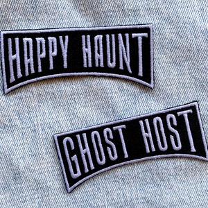 Haunted Mansion Embroidered Patch – Glow in the Dark // Ghost Host / Happy Haunt! (Disney World & Disneyland)