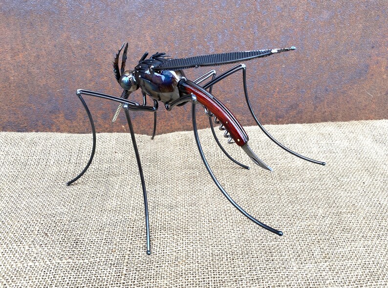 Metal Art Mosquito Sculpture: Handmade Welding Design, Recycled Metal ...