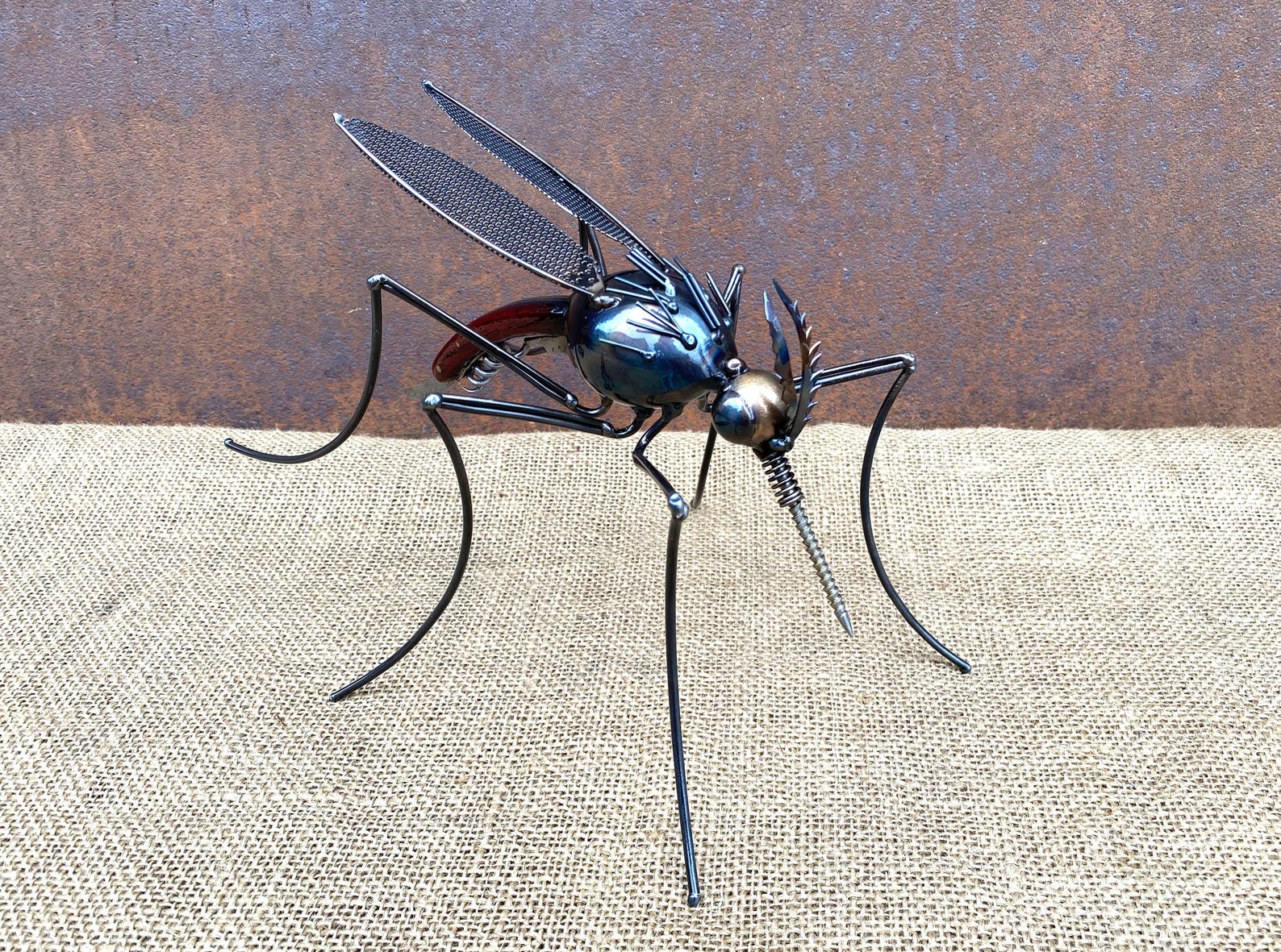Metal Art Mosquito Sculpture: Handmade Welding Design, Recycled Metal ...