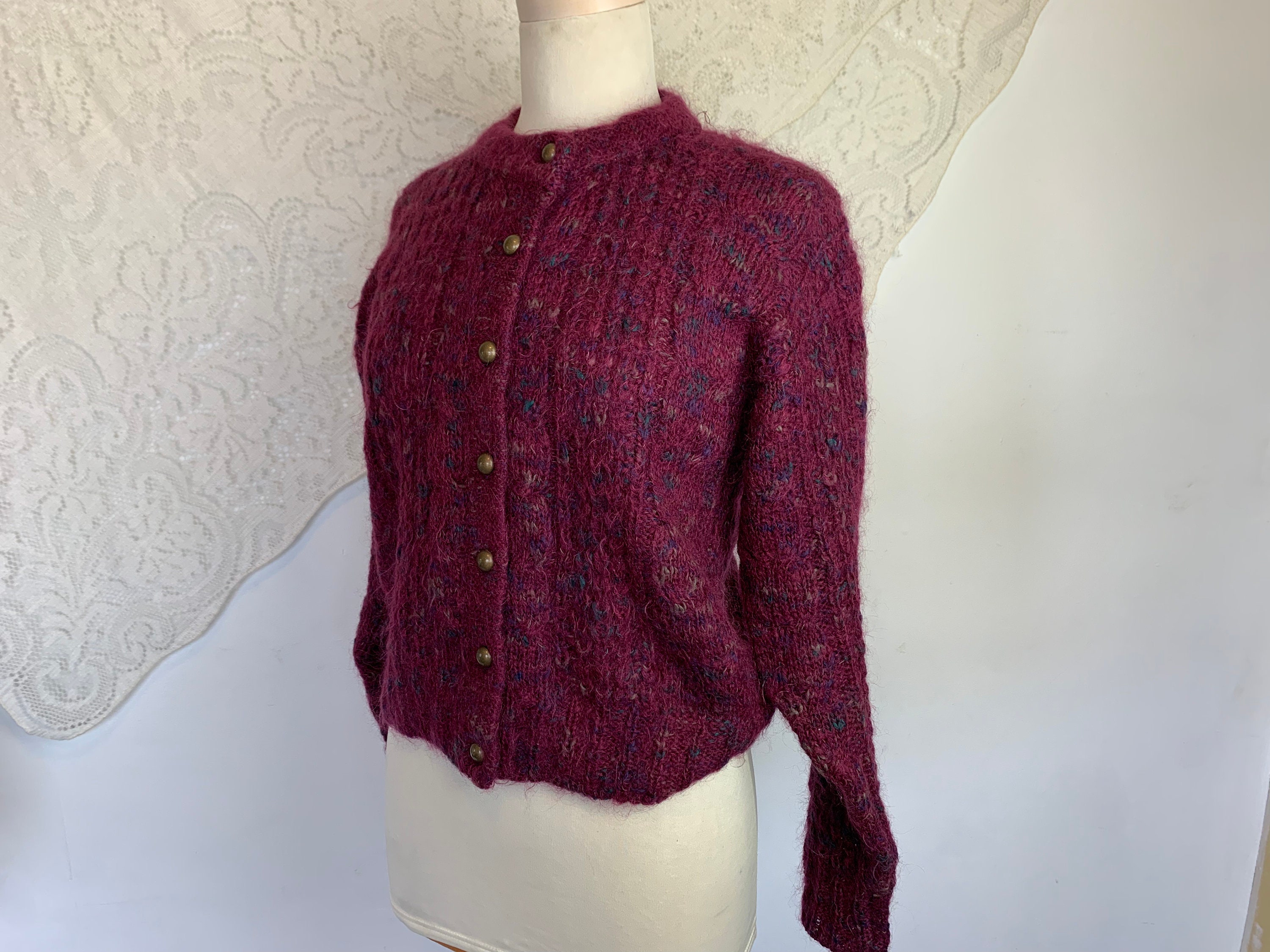 Cardigan Madness Fairtrade - Col Revers Marsala Taille 38 - Neuf Avec Étiquettes