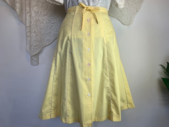 Pinup Circle Skirt Sunny Canary Yellow Skater Ski… - image 9