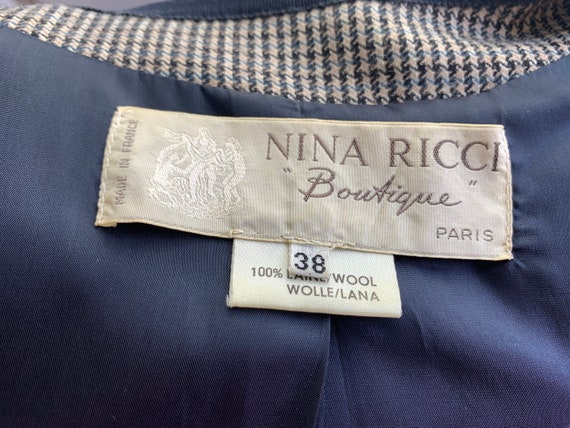 Skirt Suit Nina Ricci Boutique Paris French Dark … - image 5
