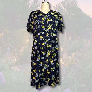 Whimsigoth Floral Midi Dress: 90s Witchy Grunge Plus Size