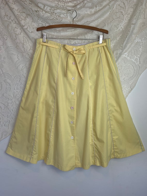 Pinup Circle Skirt Sunny Canary Yellow Skater Ski… - image 2