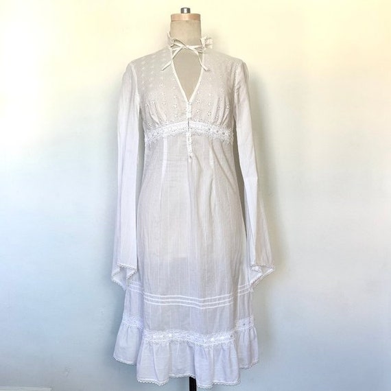 Vintage Deadstock Peasant Prairie Eyelet Medieval Bis… - Gem