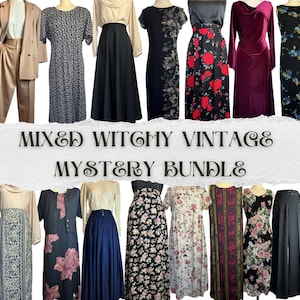 Caixa misteriosa vintage de bruxa: pacote de 5 itens de estilo misto Dark Academia e Cottagecore