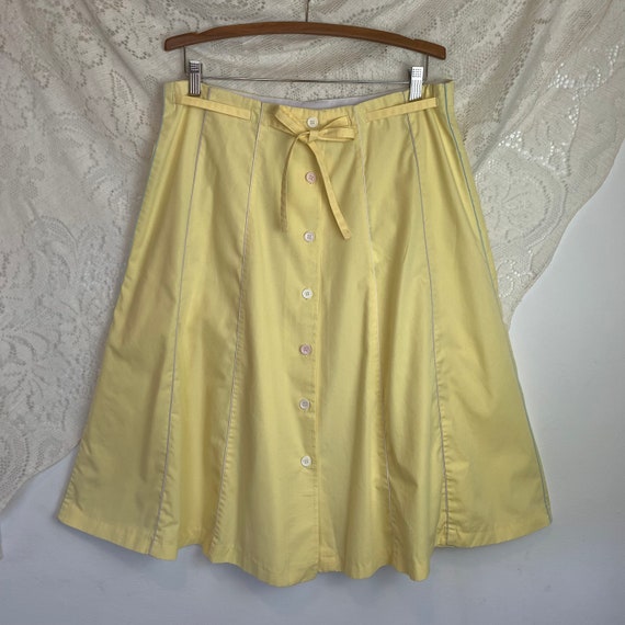 Pinup Circle Skirt Sunny Canary Yellow Skater Ski… - image 3