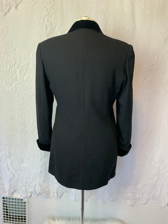 Dark Academia Wool Blazer Jacket With Velvet Trim… - image 8