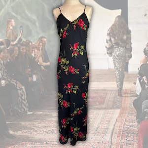 90s prom dress with shawl Vintage Ghost Hot Pink 90s Minimal Embroidered Slip Dress & Shawl  Recess