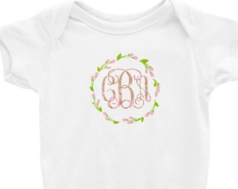 Paisley Monogram Onesie / Personalized Baby Gift / Baby Shower Gift / Pregnancy Gift / Newborn Gift / Baby Girl Gift / New Mom Gift / Infant