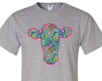 Cow T-Shirt / Women's T-shirt / Farm Shirts / Graphic Shirt / Cow Shirt / Cowgirl Shirt / Country Shirt / Southern Shirts / Unisex T-Shirt