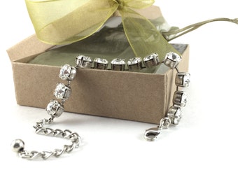 Sparklez / Swarovski Crystal Bracelet / Prom Jewelry / Bridesmaid Gift / Wedding Jewelry / Gifts for Her / Tennis Bracelet