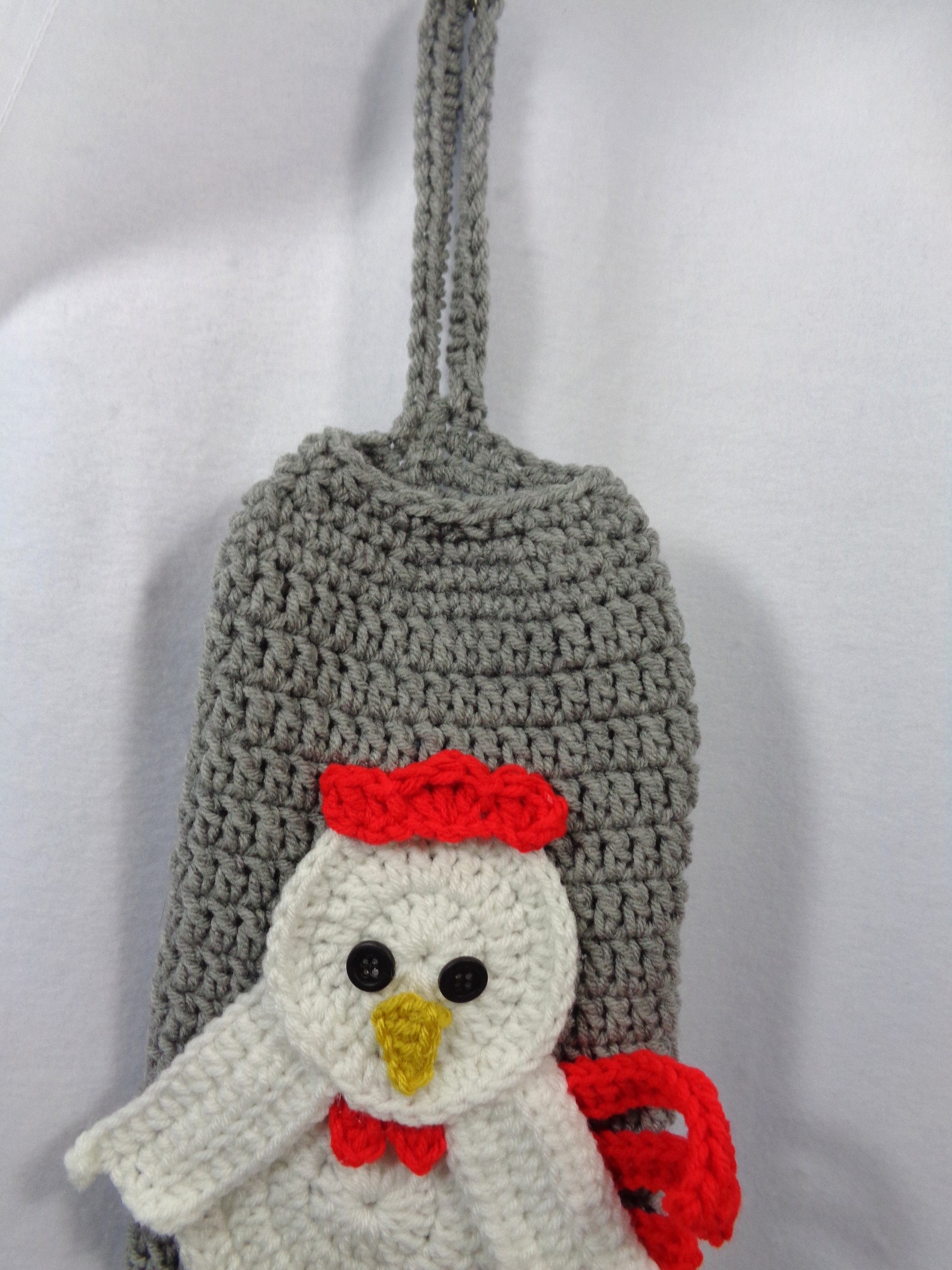 Chicken Plastic Bag Holder Crochet Farm Decor Walmart Bag Etsy 日本