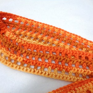 Shades of Orange Scarf, Thin Infinity Scarf, Lightweight Indoor or Outdoor Perfect for Fall with Soft Yarn, Gift for Mom, MADE TO ORDER image 7