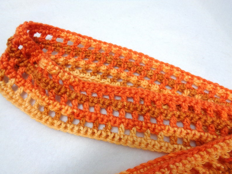 Shades of Orange Scarf, Thin Infinity Scarf, Lightweight Indoor or Outdoor Perfect for Fall with Soft Yarn, Gift for Mom, MADE TO ORDER image 7