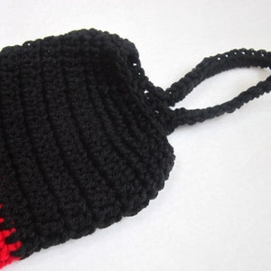 Crochet Plastic Bag Holder Ladybug Red and Black, Hostess Gift, Present for Teacher, Eco-friendly Bag Holder, MADE TO ORDER image 3