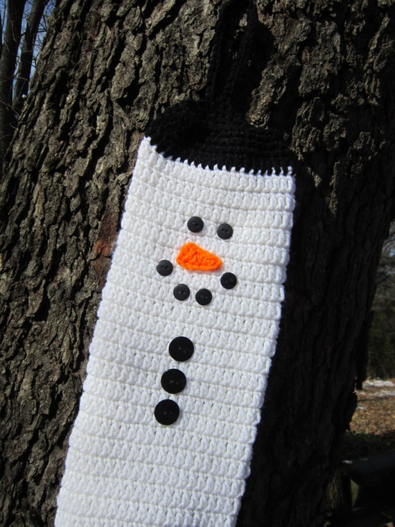 Crochet Snowman Plastic Bag Holder Walmart Bag Holder 