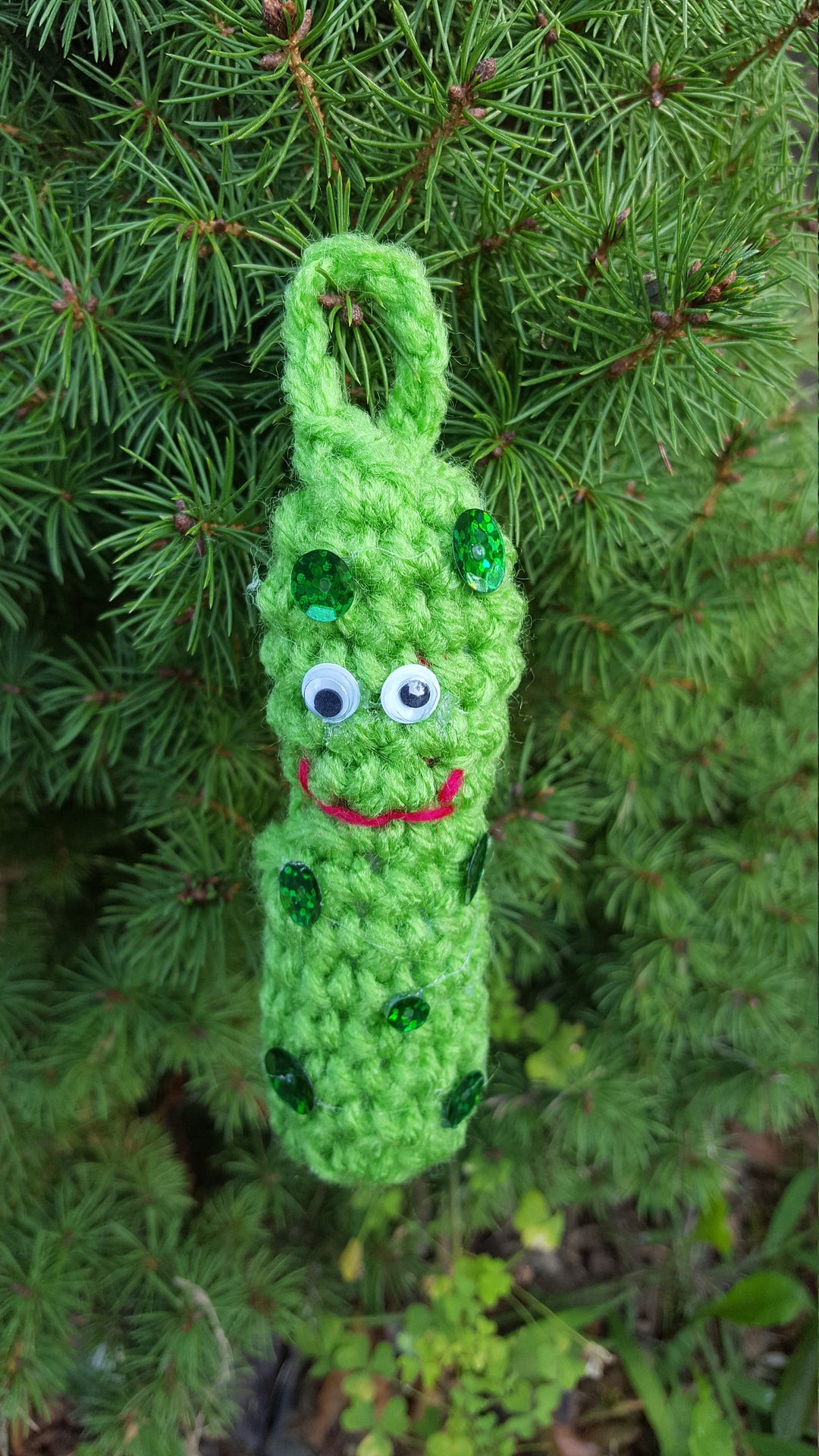 Christmas Pickle Ornament German Tradition Crochet Pickle by Etsy