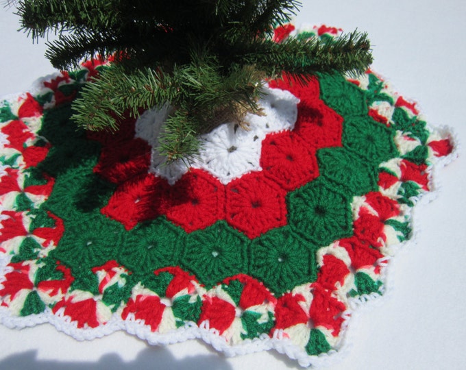 Crochet Mini Christmas Tree Skirt Etsy