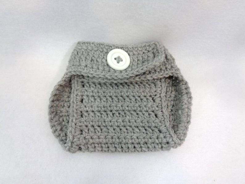 Black Diaper Cover, 0 to 3 Months Adjustable, Matching Diaper Cover for Your Hat, Choose Your Color, Crochet Diaper Cover, MADE TO ORDER image 5