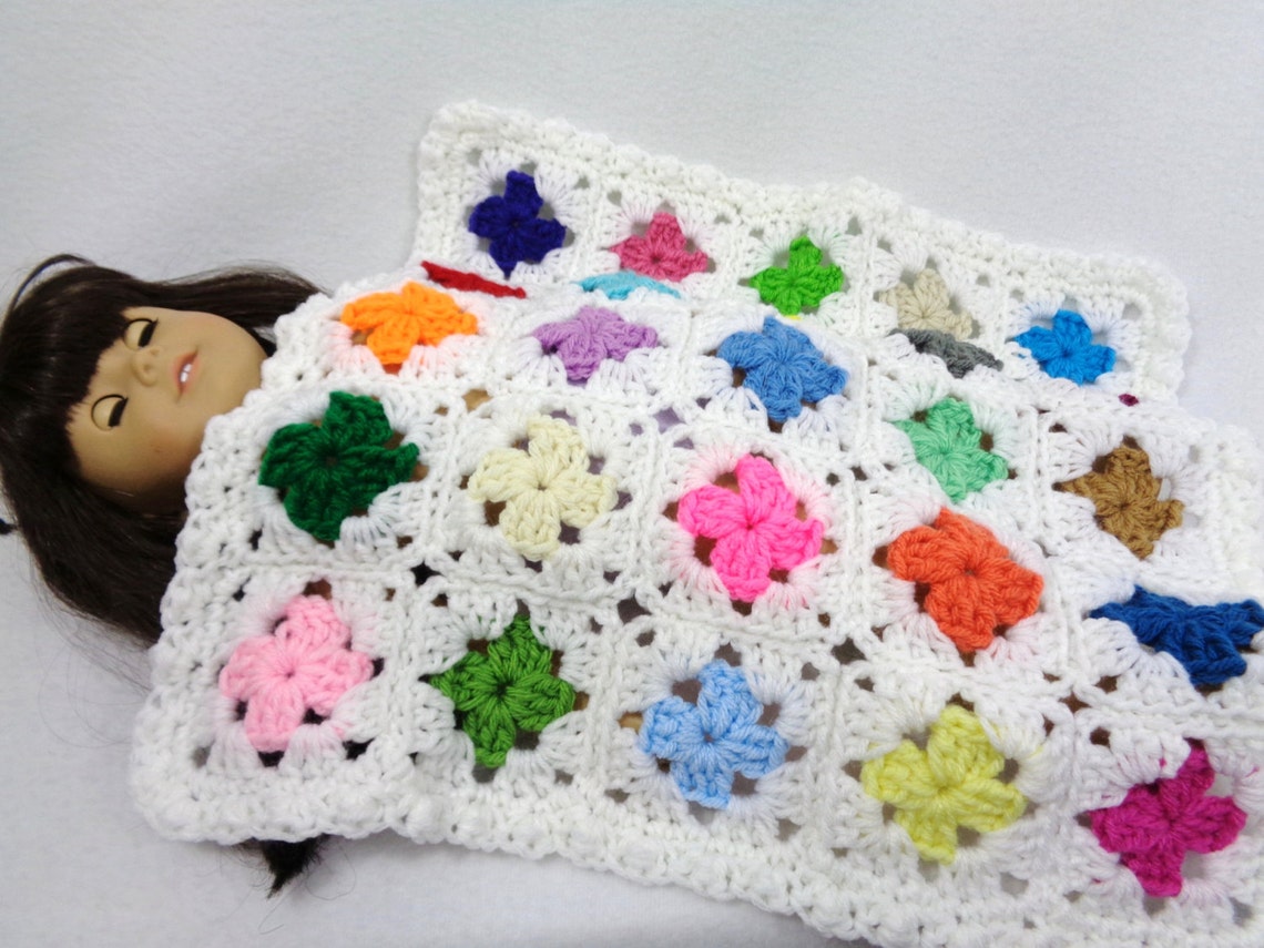 Dollhouse Quilt Doll Bed Quilt Crochet Teddy Bear Afghan Etsy