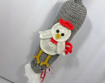 Chicken Plastic Bag Holder, Crochet Farm Decor, Walmart Bag Holder by Charlene, Gift for Mom, MADE TO ORDER