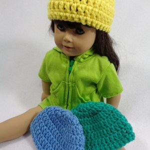 Crochet Doll Beanie: 18 Inch American Girl Doll Winter Hat