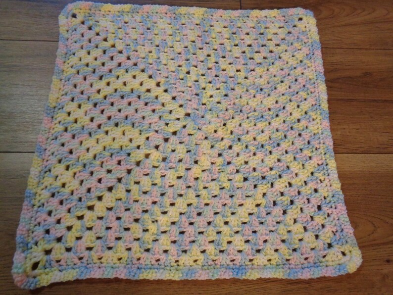 Doll House Doll Blanket Granny Square Baby Snuggie Baby Doll Afghan Crochet Doll Blanket or Snuggie in Pastel Colors or Table Trivet