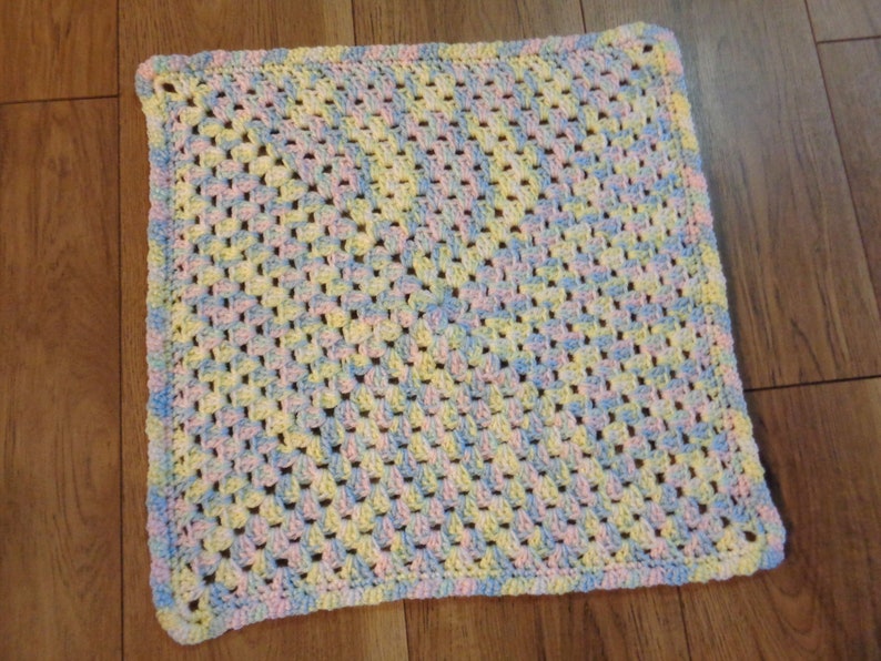 Doll House Doll Blanket Granny Square Baby Snuggie Baby Doll Afghan Crochet Doll Blanket or Snuggie in Pastel Colors or Table Trivet