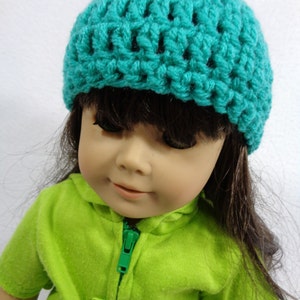 18 Inch Doll Hat, Crochet Beanie for American Girl, Winter Cap for Doll, Gift for Little Girl, Stocking Stuffer, Birthday Party Favor image 5