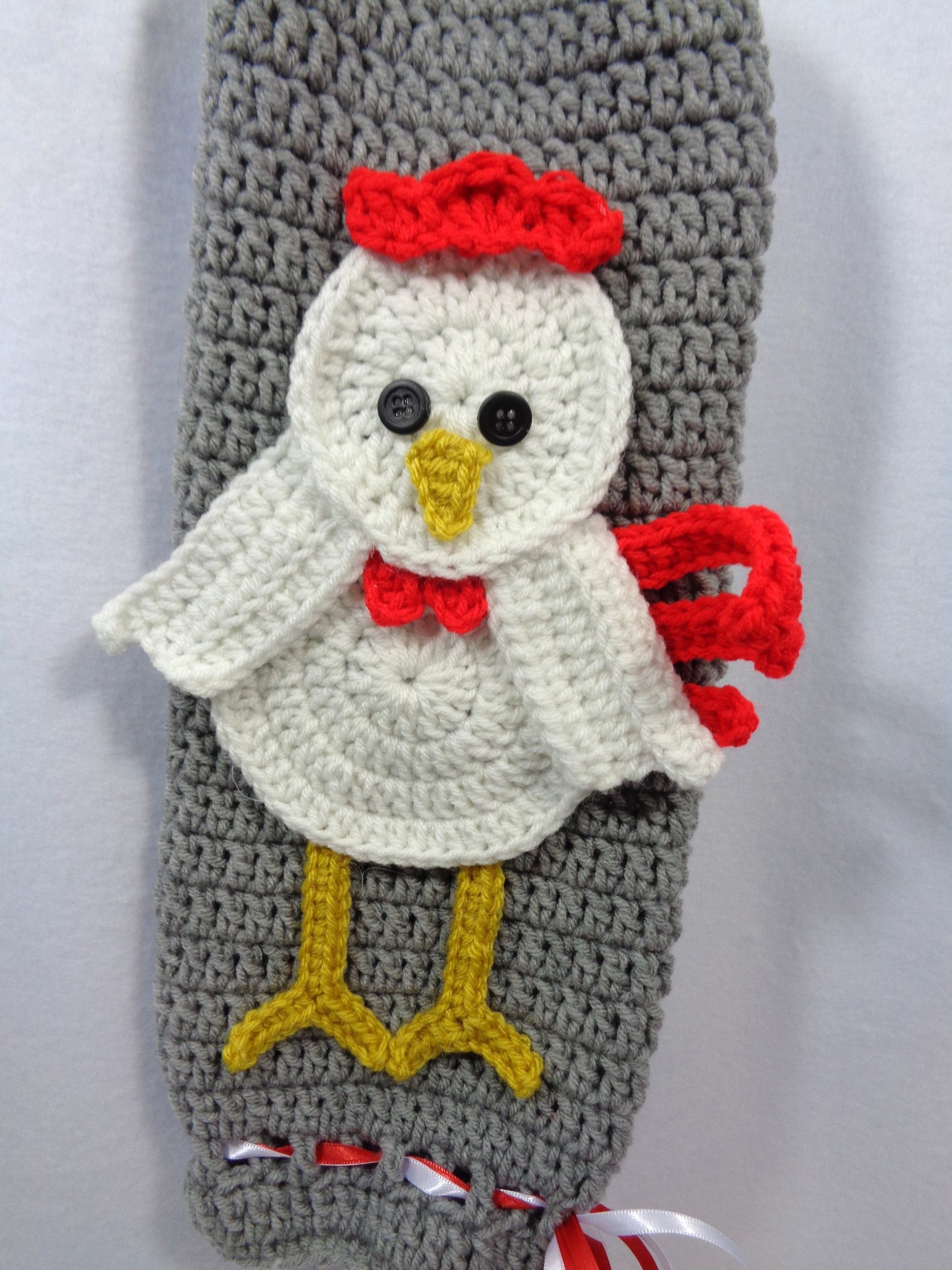 Chicken Plastic Bag Holder Crochet Farm Decor Walmart Bag Etsy