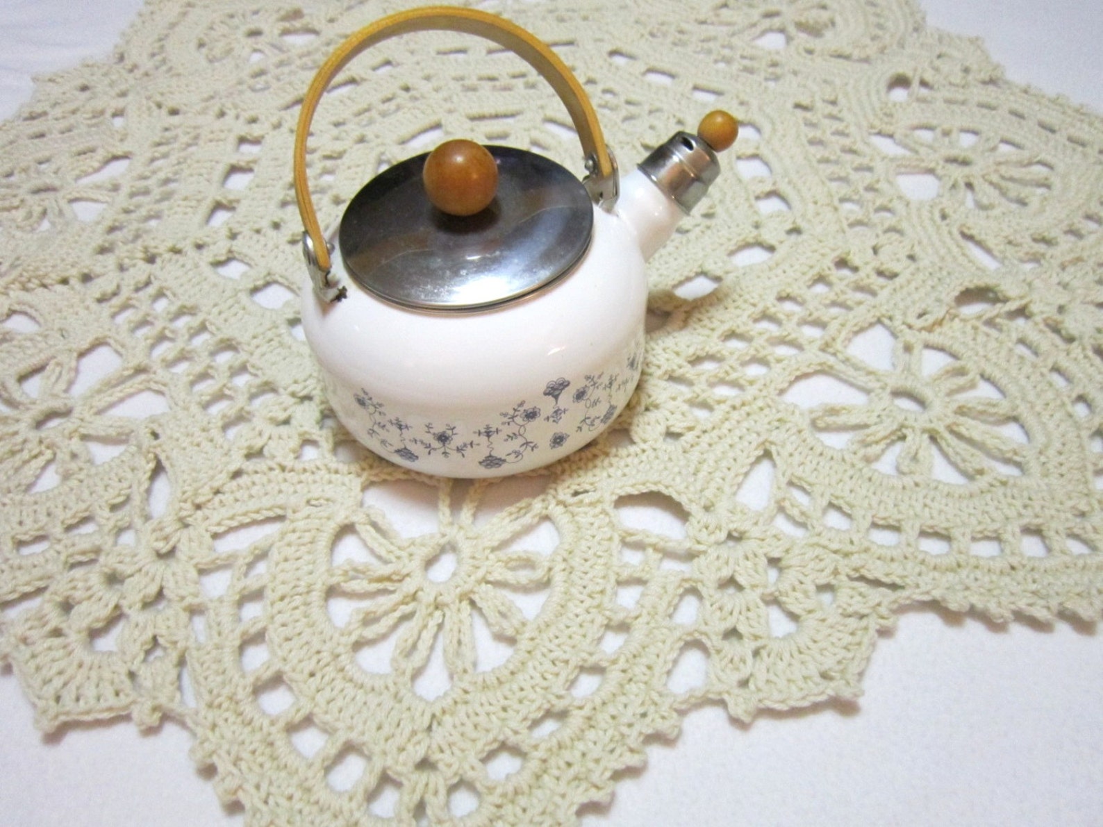 Crochet Ecru Doily Table Cover for Round Table by Charlene Etsy