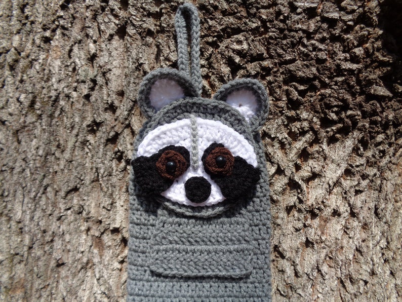 Raccoon Plastic Bag Holder Crochet Home Decor Walmart Bag Etsy