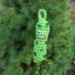 Christmas Pickle Ornament, German Tradition Crochet Pickle by ...