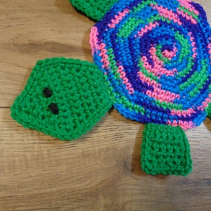 Turtle Hot Pad, Tortoise Trivet for Kitchen, Hot Pink, Purple, Blue and Green Hostess Gift. Turtle Collector Gift, READY TO SHIP