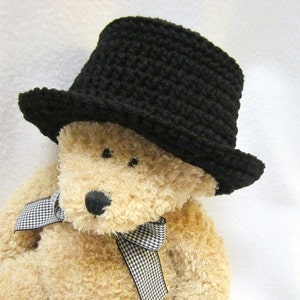 Black Top Hat for Baby, Black Fedora Style Top Hat for Baby, MADE TO ORDER, Photo Prop for Babies, First Birthday Pictures, Newborn Pictures