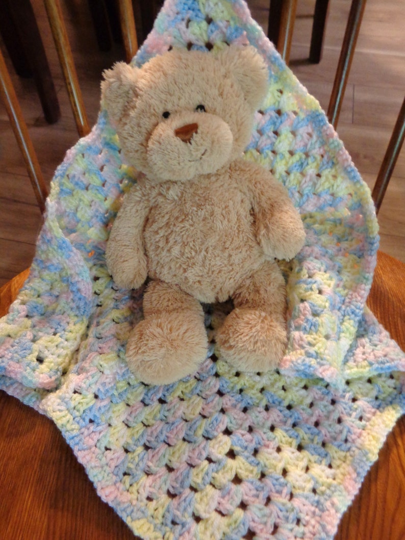 Doll House Doll Blanket Granny Square Baby Snuggie Baby Doll Afghan Crochet Doll Blanket or Snuggie in Pastel Colors or Table Trivet
