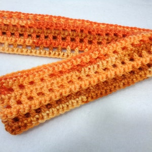 Shades of Orange Scarf, Thin Infinity Scarf, Lightweight Indoor or Outdoor Perfect for Fall with Soft Yarn, Gift for Mom, MADE TO ORDER image 6