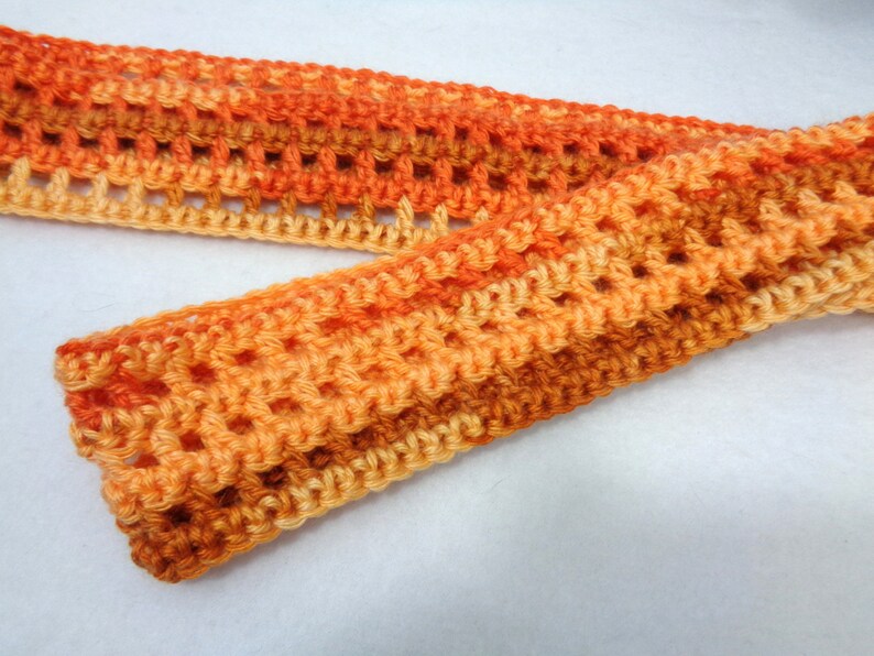 Shades of Orange Scarf, Thin Infinity Scarf, Lightweight Indoor or Outdoor Perfect for Fall with Soft Yarn, Gift for Mom, MADE TO ORDER image 6