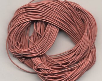 1 mm Pink Leather Cord 25-meter Hank for braiding, beading, jewelry making, leather earrings, leather bracelets, leather crafts